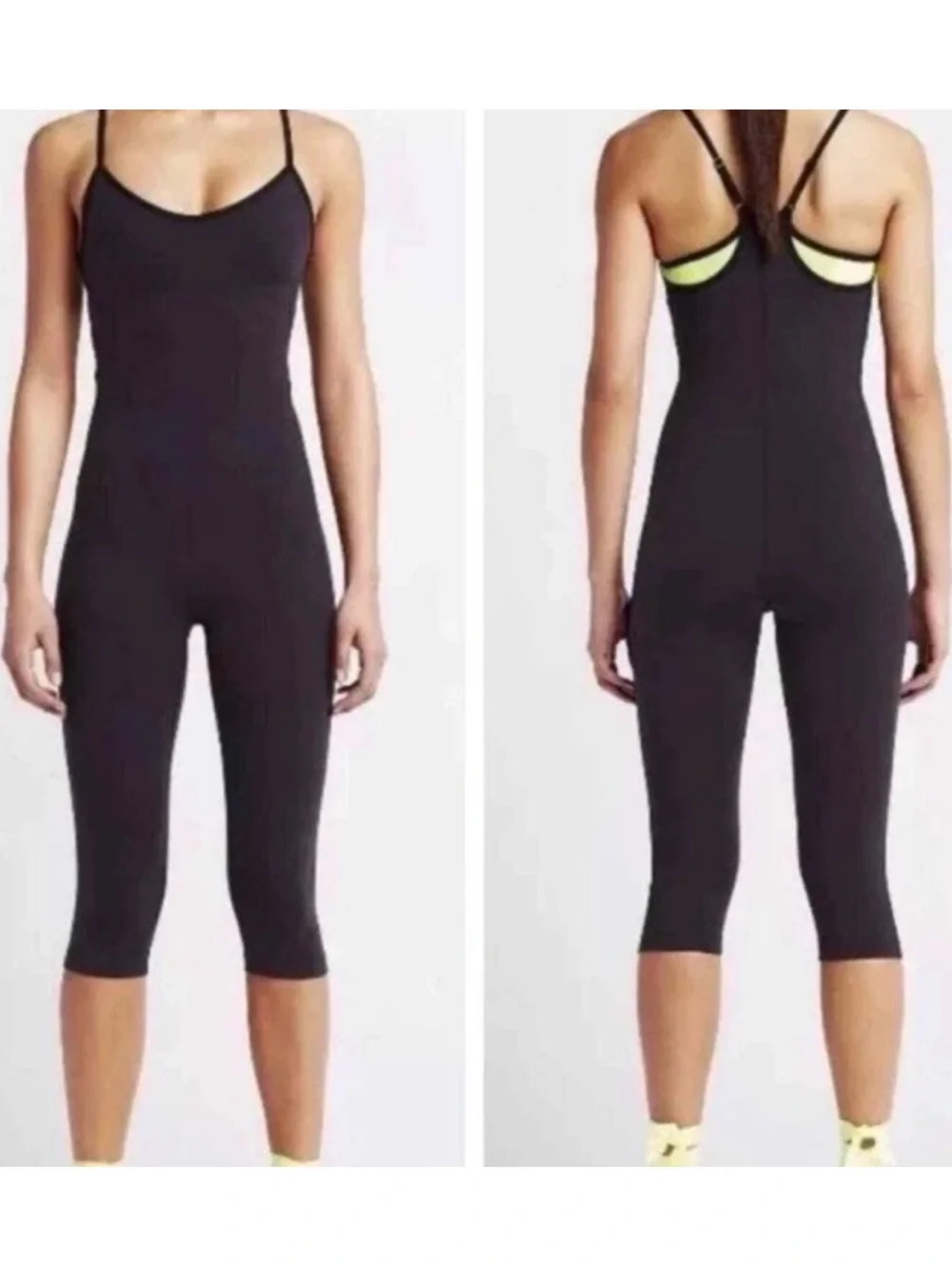 NWOT Nike Bodysuit with Neon Built-in Sports Bra - M